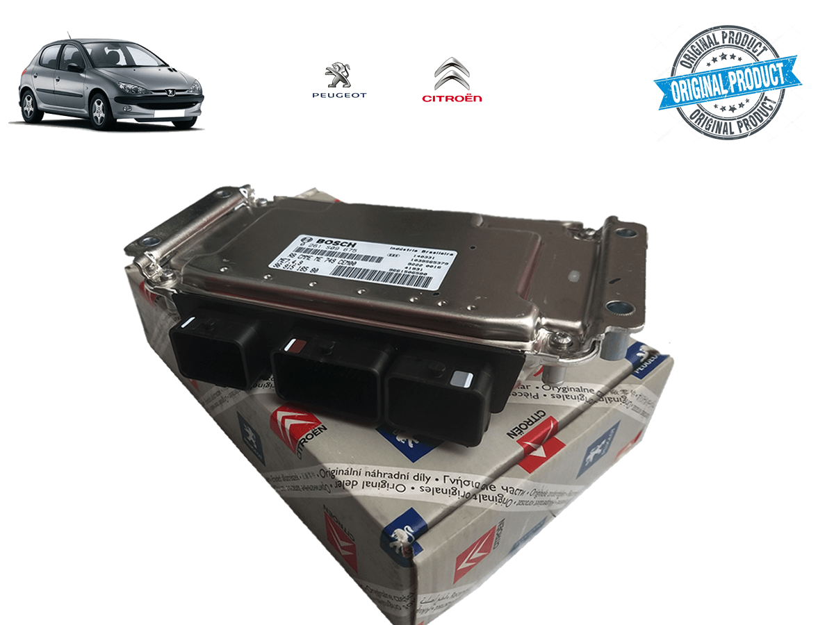9691518580 - Modulo Injeção 1.4 8v FLEX Novo Original ME 7.4.9 ( Peugeot 206 )
