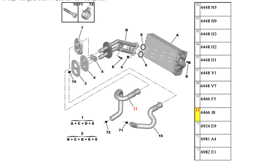 Mangueira do ar quente citroen c4 c5 ds3 peugeot 208 308 408 1.6 16v 2012 a  2020 - Correia Automotiva - Magazine Luiza