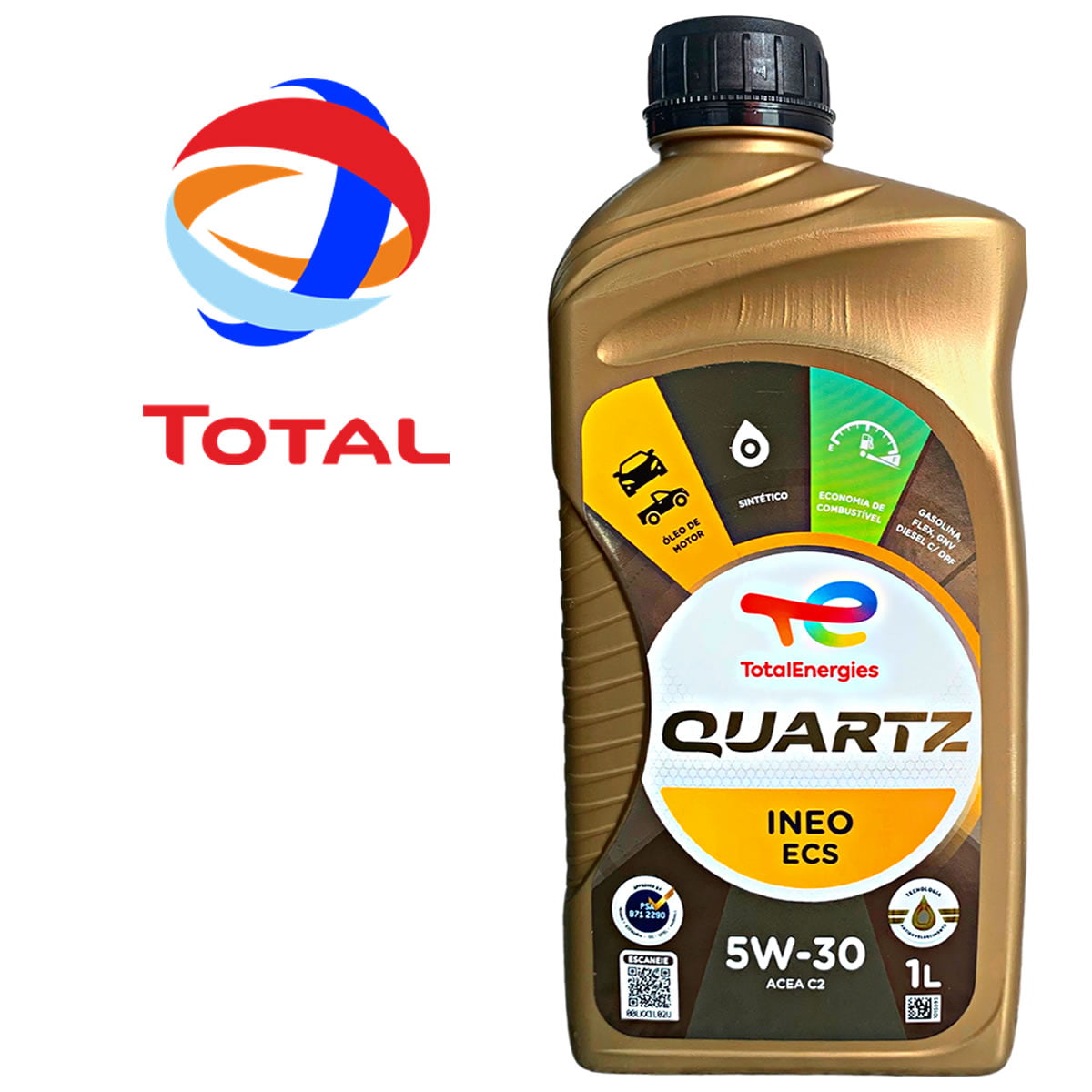 Aceite 5w30 Total Quartz 100% Sintético X 4 Litros