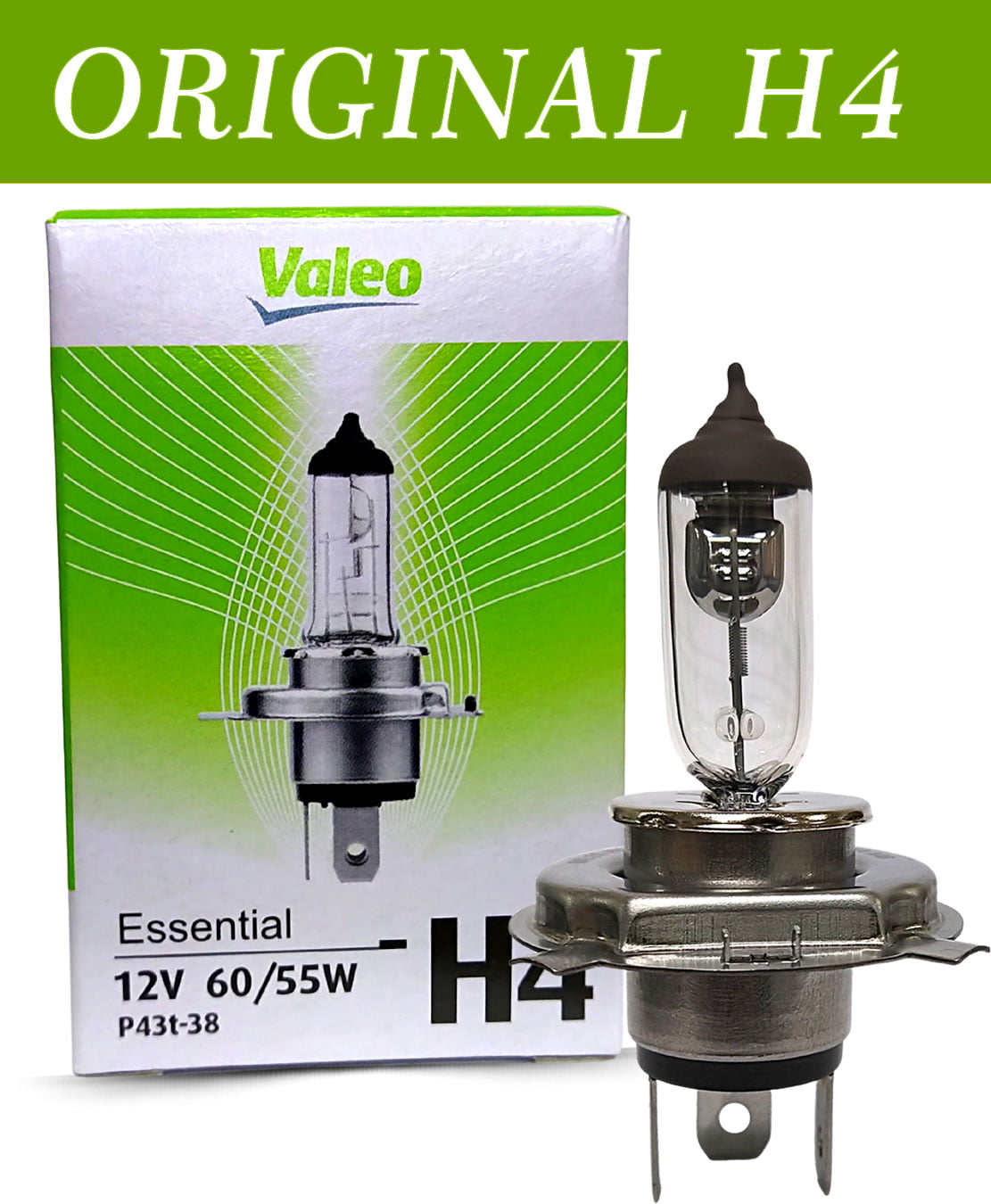 Lampada H4 Valeo Halogena 12342c1 12v 60/55w Original