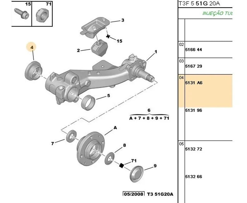 Kit De Réparation Essieu Arrière Pour Peugeot 206/207/C2 – 8 Pièces, Référence 513196, 517408, Etc.