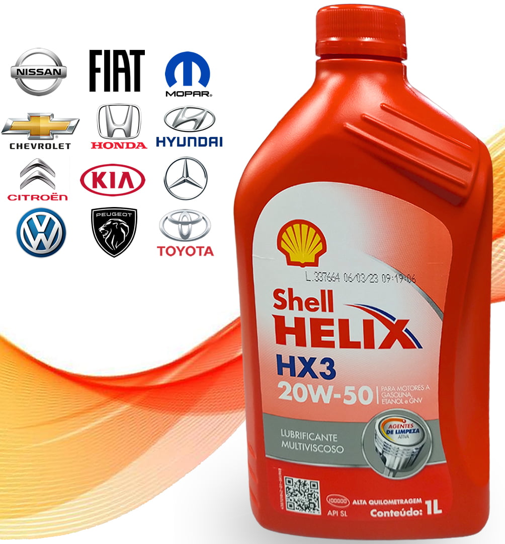 Oleo De Motor 20w50 Mineral Shell Carros Etanol Gasolina Gnv