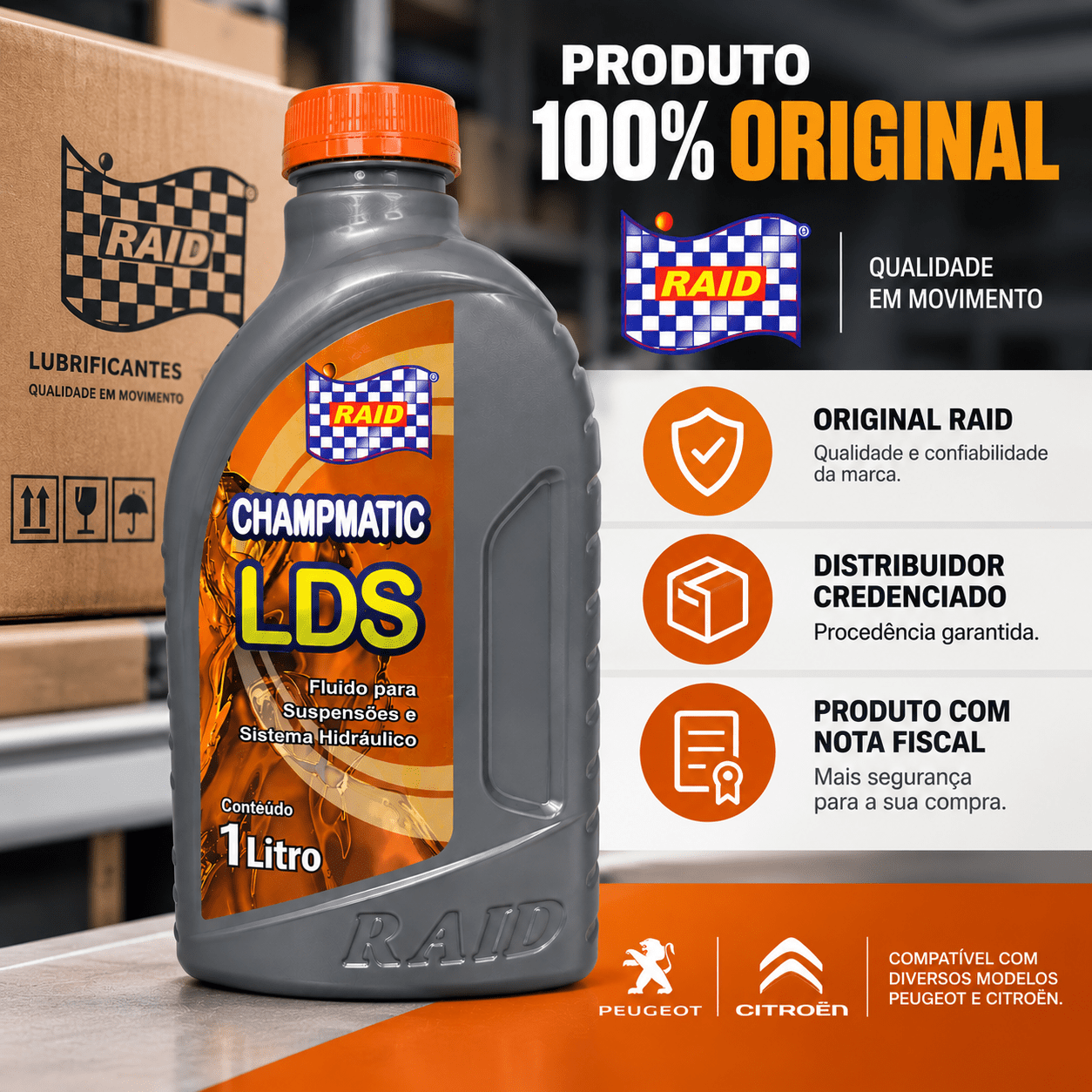 Fluido Hidraulico Óleo LDS/DA Sintetico Equivalente ao Total Fluide p/ Direções Eletrohidraulicas ou Suspensões Peugeot e Citroen