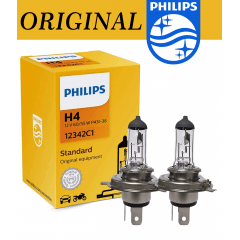 Par Lampada H4 Philips Halogena 12342c1 12v 60/55w Original
