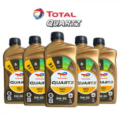 kit 5 Oleo de motor 5w30 Total Quartz Ineo Ecs Acea C2 Psa B71 2290
