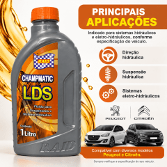 Fluido Hidraulico Óleo LDS/DA Sintetico Equivalente ao Total Fluide p/ Direções Eletrohidraulicas ou Suspensões Peugeot e Citroen
